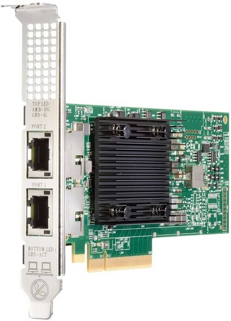 آداپتور HPE Ethernet 10/25Gb دو پورت 631SFP28، نرخ انتقال داده 25 گیگابیت بر ثانیه، PCI Express 3.0 x8، اترنت 10 گیگابیتی / اترنت 25 گیگابیتی SFP28 x 2 | 817718-B21