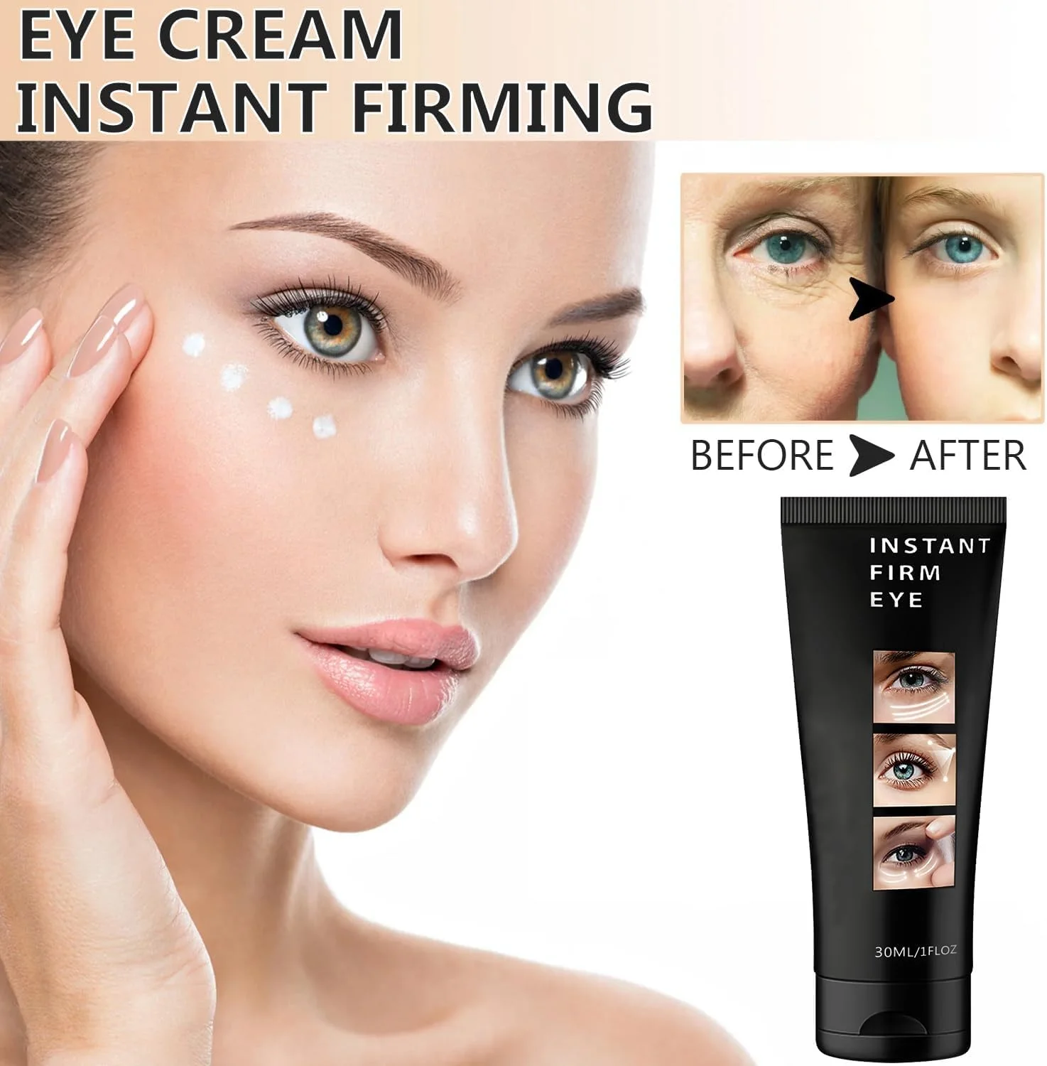 کرم سفت کننده فوری پوست دور چشم، کرم دور چشم ضد پیری، کرم دور چشم برای تیرگی و پف زیر چشم، کرم سفت کننده پوست دور چشم برای رفع پف، لیفت و افتادگی پوست، احیای خاصیت ارتجاعی پوست دور چشم