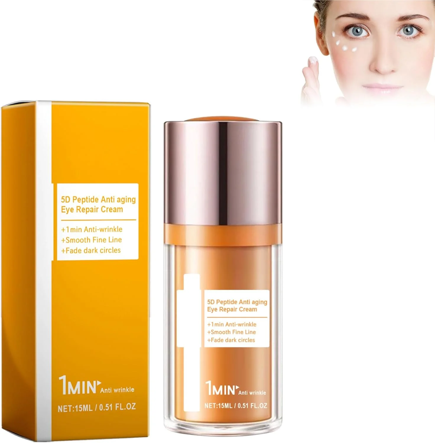 کرم دور چشم پپتیدی 5D، کرم ترمیم کننده دور چشم ضد پیری پپتیدی 5D، کاهش خطوط ریز، رفع پف زیر چشم، کاهش چین و چروک و تیرگی دور چشم، مناسب برای انواع پوست