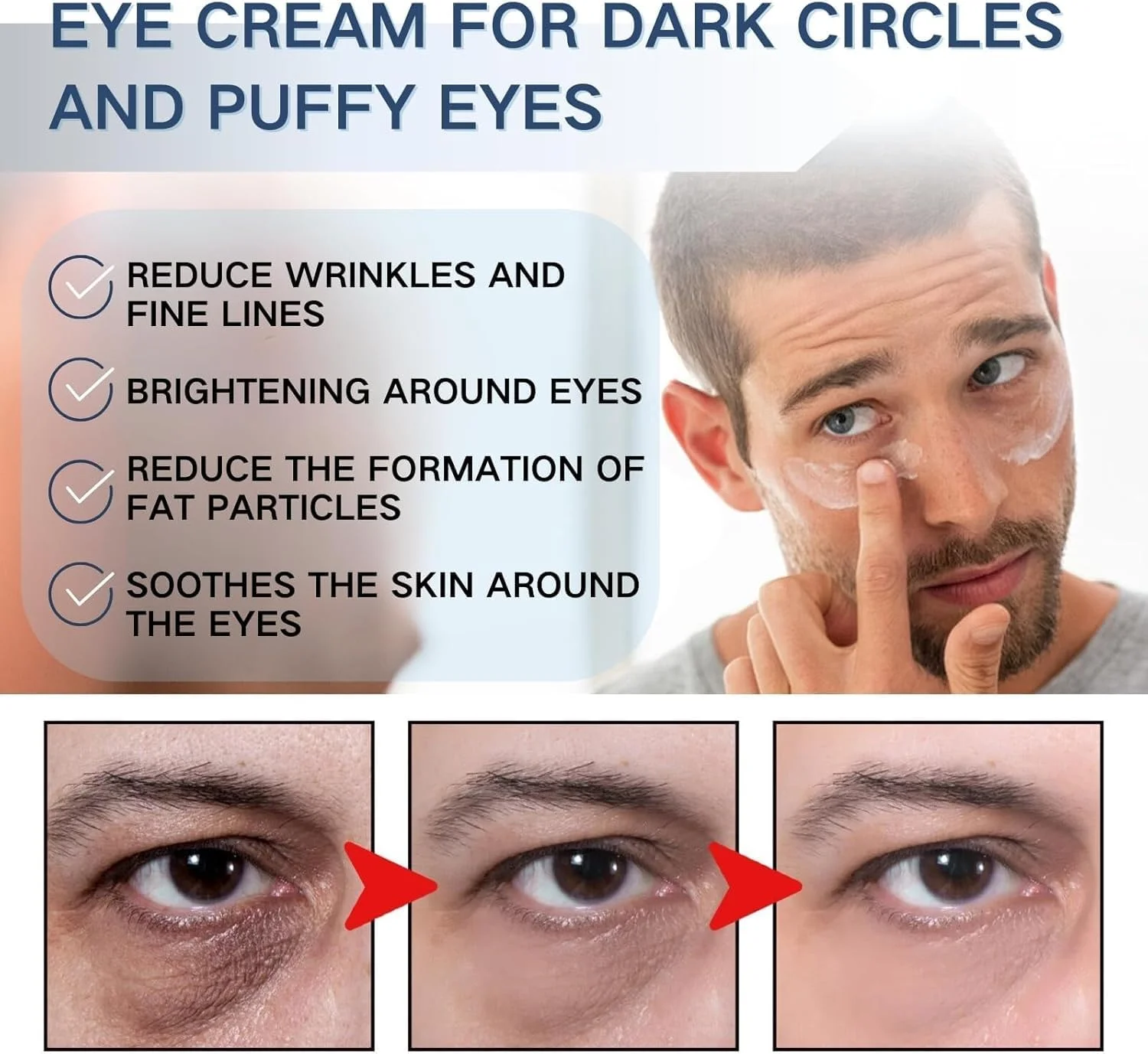 کرم دور چشم ضد چروک مردانه آزونه، کرم شب صورت ضد چروک، کرم دور چشم کافئین، کرم سفت کننده دور چشم، برای پف و سیاهی دور چشم، کاهش چین و چروک های عمیق