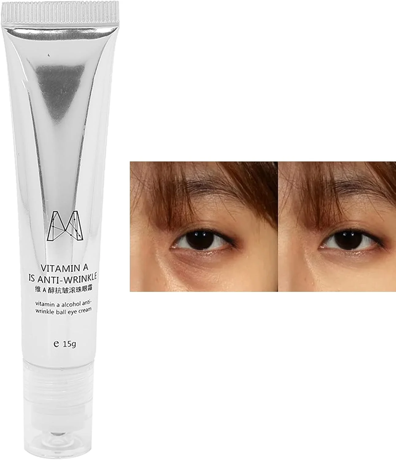 کرم دور چشم شانریا، کرم دور چشم مرطوب کننده و ضد چروک رولی حاوی رتینول برای مرطوب سازی و جوانسازی