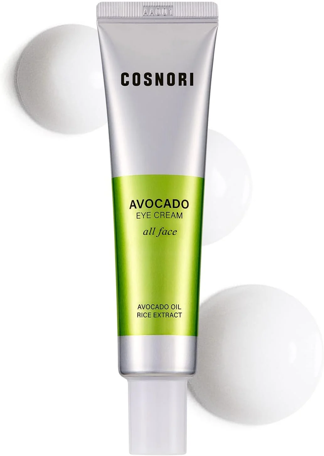کرم مغذی دور چشم و صورت COSNORI - حاوی آووکادو ارگانیک و عصاره سبوس برنج - ضد چروک و پف - فرمول بدون ایجاد حساسیت - کرم دور چشم آووکادو 30 میلی لیتر