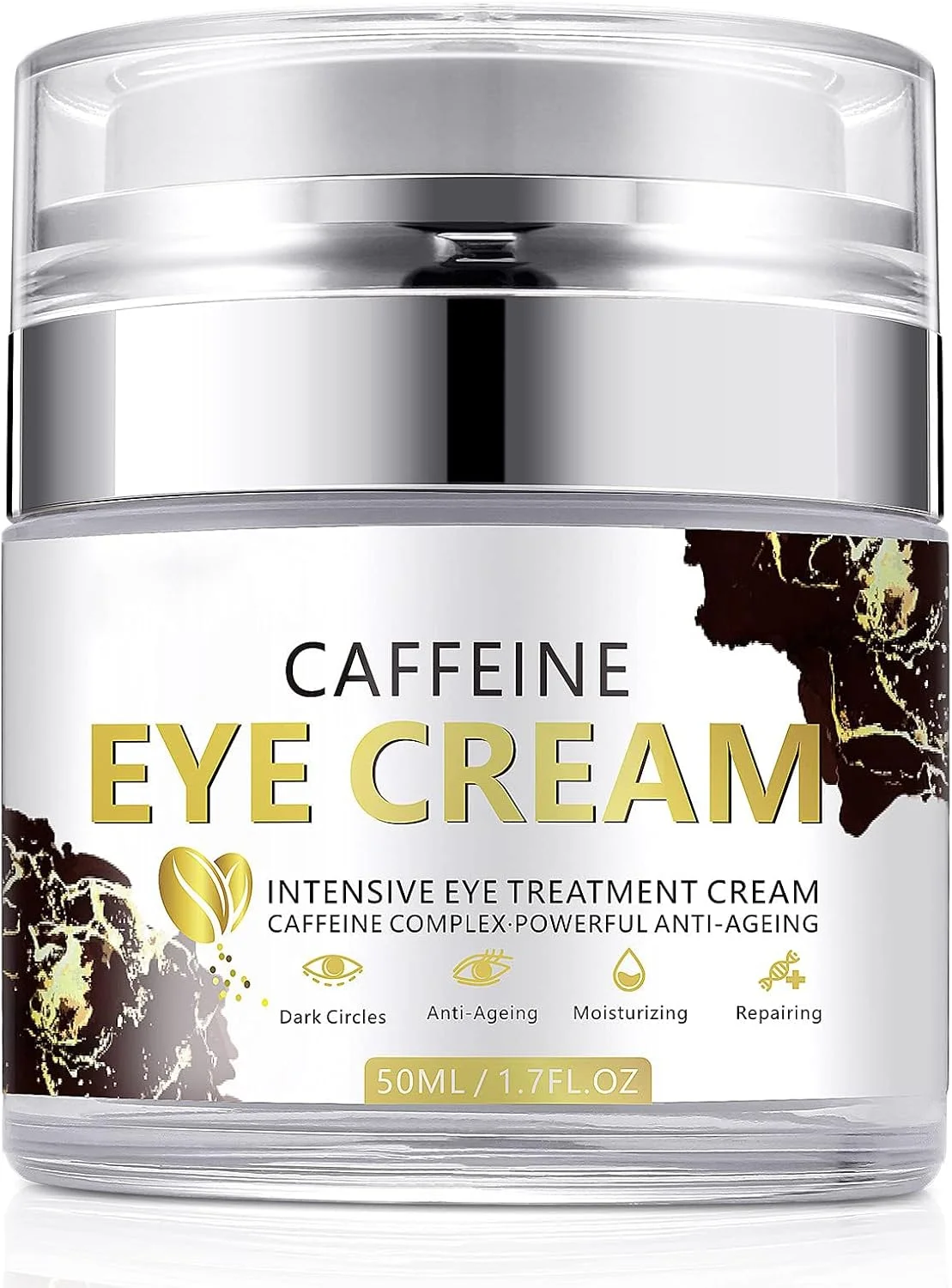 کرم دور چشم کافئین آزونی، کرم ضد چروک دور چشم، کاهش دهنده سیاهی و پف کردگی - حاوی کلاژن، کرم زیر چشم برای چروک، درمان لیفت دور چشم برای آقایان و بانوان، مناسب برای انواع پوست