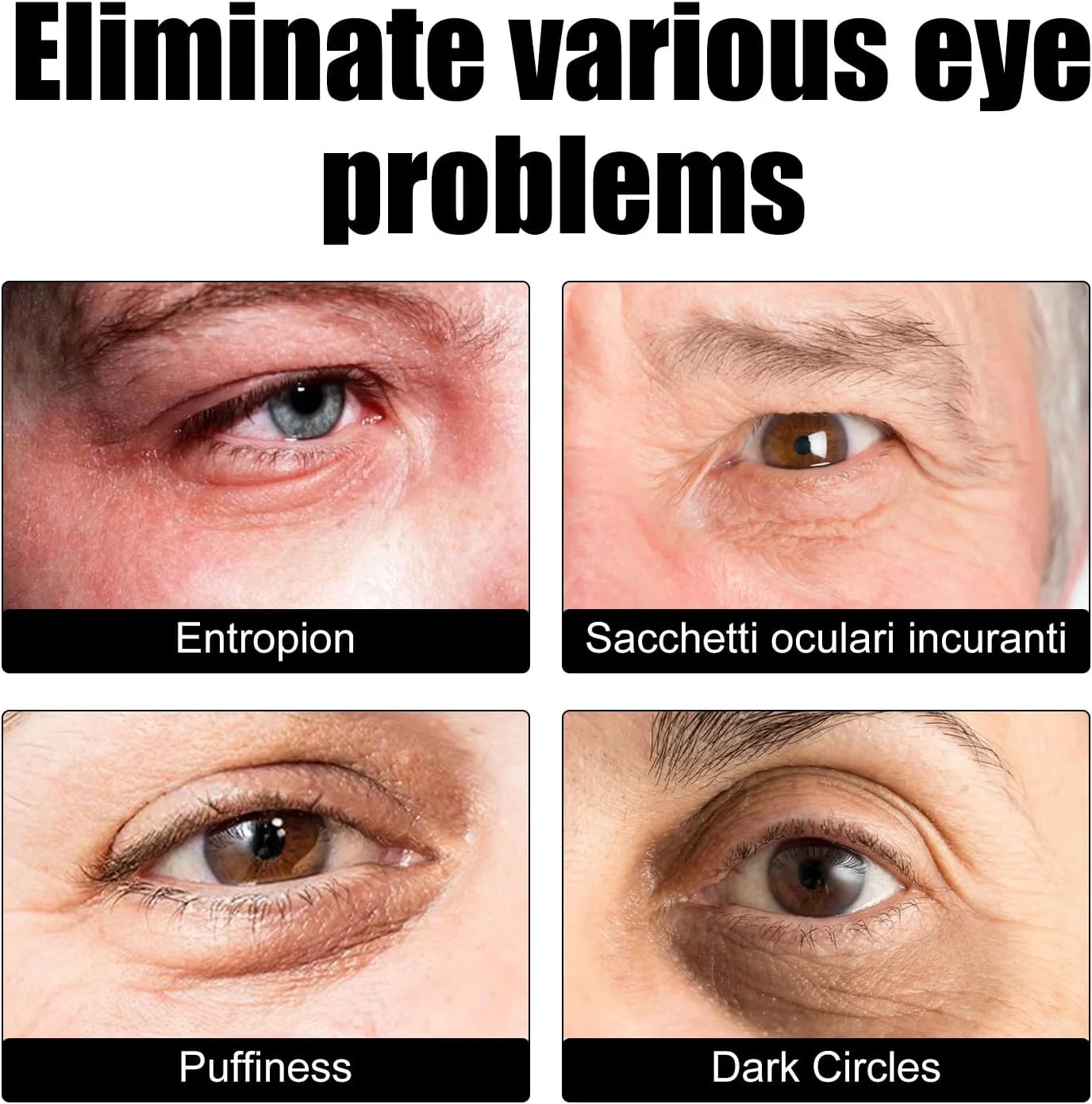 کرم دور چشم ضد چروک کافئین، مرطوب کننده و ترمیم کننده طبیعی و وگان دور چشم - کاهش پف، روشن کننده تیرگی دور چشم، سفت کننده زیر چشم، کرم دور چشم با عصاره قهوه