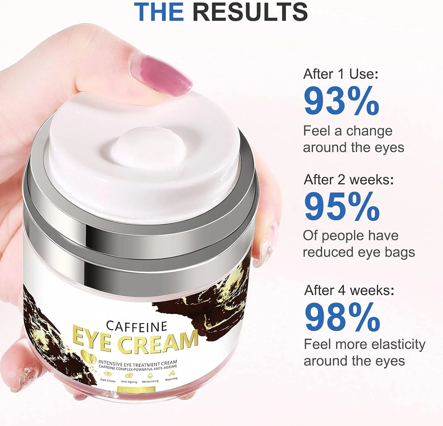 کرم دور چشم کافئین آزونی، کرم ضد چروک دور چشم، کاهش دهنده سیاهی و پف کردگی - حاوی کلاژن، کرم زیر چشم برای چروک، درمان لیفت دور چشم برای آقایان و بانوان، مناسب برای انواع پوست