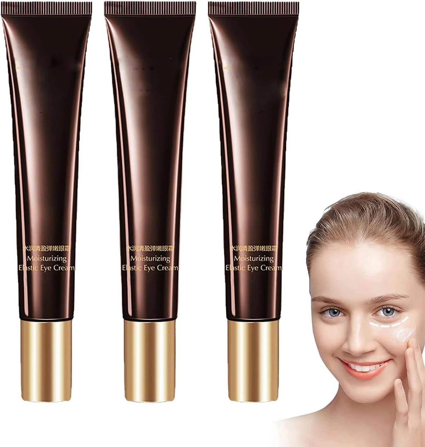 کرم دور چشم حاوی عصاره خاویار Peehss، کرم دور چشم مرطوب کننده و الاستیک Dsiuan، کرم دور چشم کلاژن ضد پیری، کرم دور چشم حاوی عصاره خاویار ضد چروک، برای سیاهی و پف زیر چشم (3 عدد)