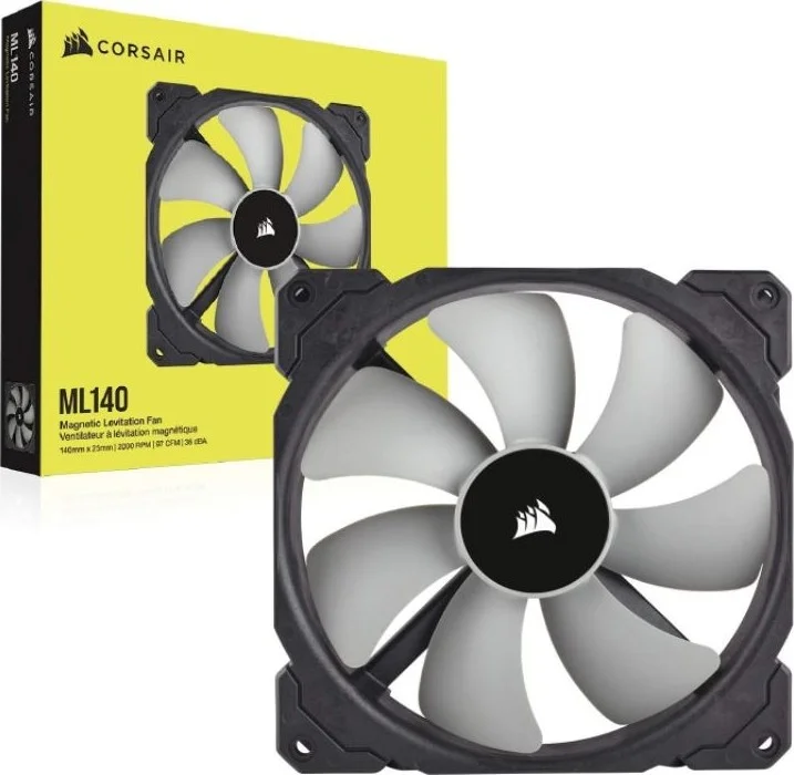 فن مغناطیسی ممتاز 140 میلی‌متری Corsair ML140، تک عددی - مشکی | CO-9050050-WW