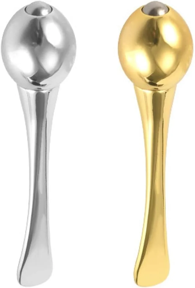 ابزار ماساژور دور چشم فلزی، ماساژور غلتکی صورت و چشم، رفع خستگی و پف زیر چشم، کاهش چین و چروک و تیرگی، مناسب برای دختران، دانشجویان و بانوان - 2 عدد