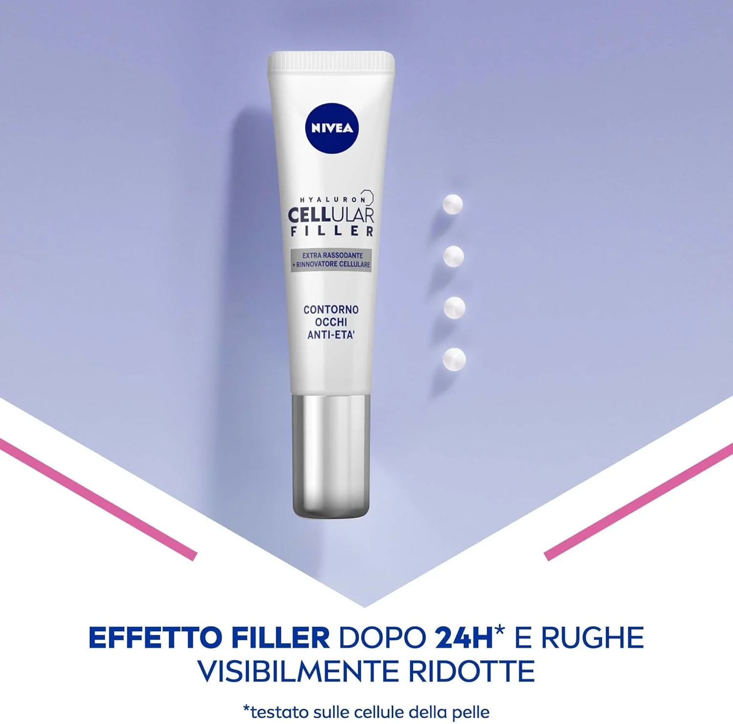 کرم دور چشم و لب ضد پیری نیوآ Cellular Expert Filler، 15 میلی لیتر، کرم سفت کننده، ضد چروک و پرکننده با اسید هیالورونیک و اسید فولیک خالص