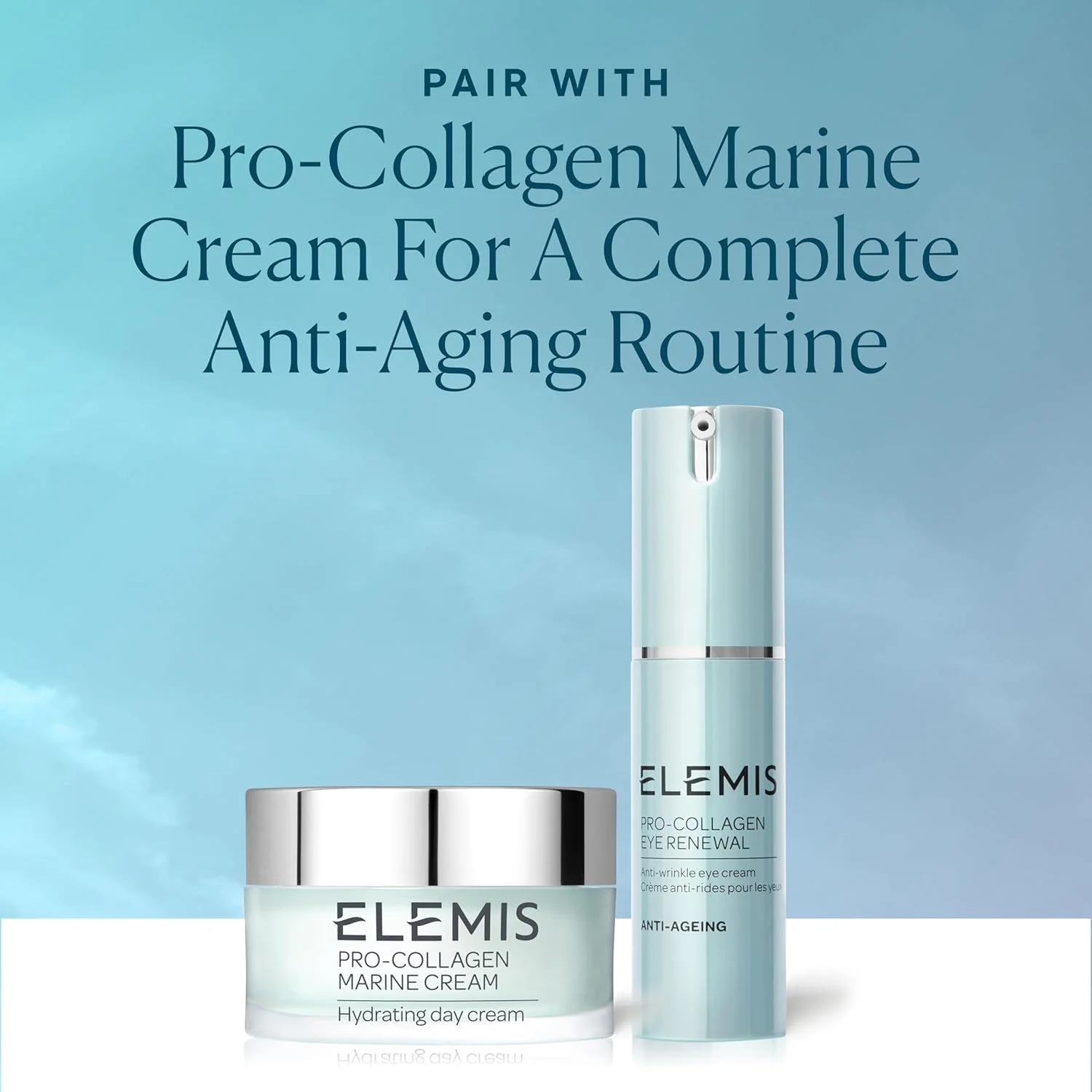 کرم دور چشم احیا کننده کلاژن ELEMIS Pro، مغذی و غنی، کرم روزانه و قوی ضد چروک، عمیقا تغذیه کننده، سفت کننده و صاف کننده پوست لطیف، 15 میلی لیتر، سفید