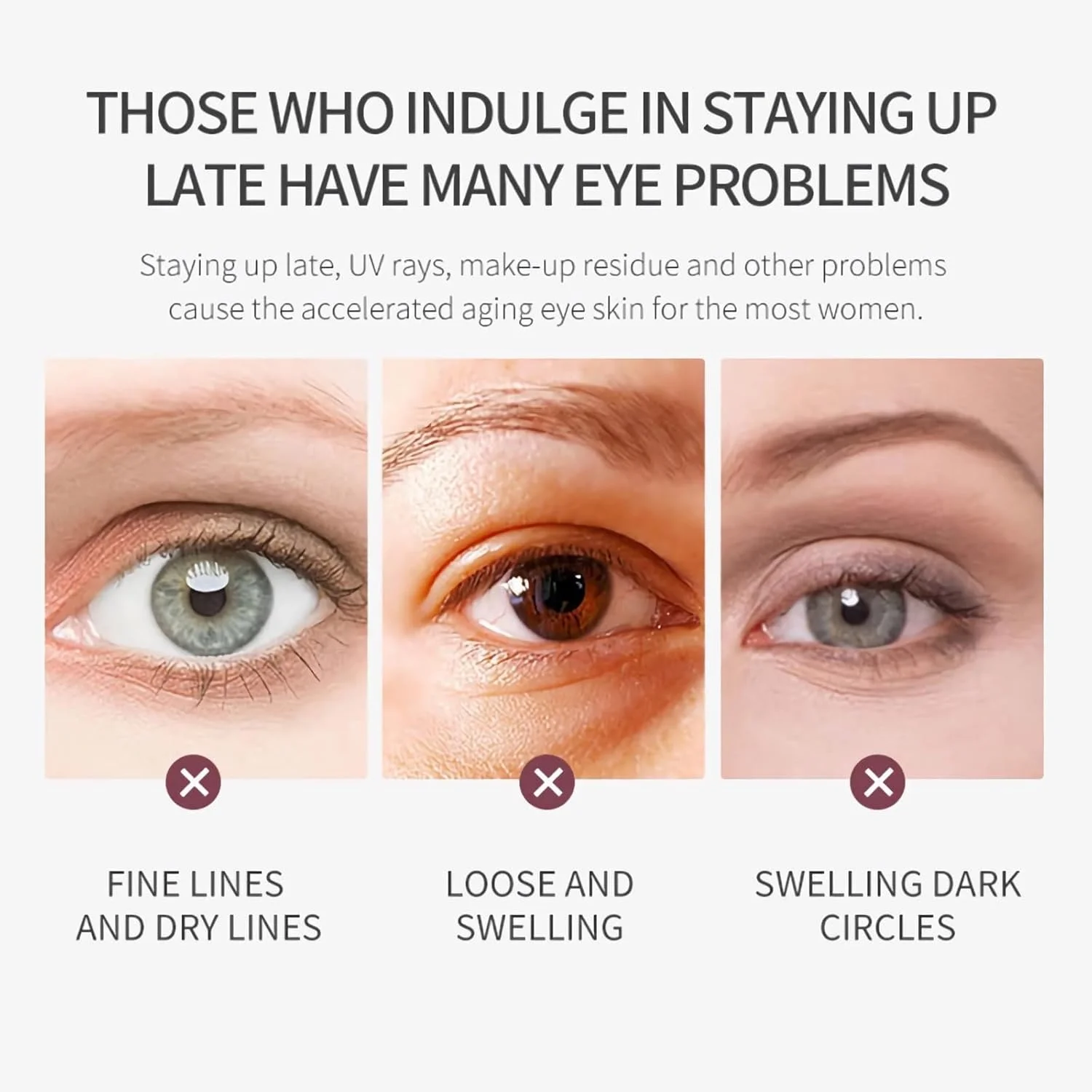 کرم دور چشم ضد چروک با ماساژور برقی، سرم آبرسان و سفت کننده دور چشم برای پف، خطوط ریز و چروک، درمان ضد پیری دور چشم برای انواع پوست کرم دور چشم ضد چروک با ماساژور برقی، سرم آبرسان و سفت کننده دور چشم برای پف، خطوط ریز و چروک، درمان ضد پیری دور چشم برای انواع پوست