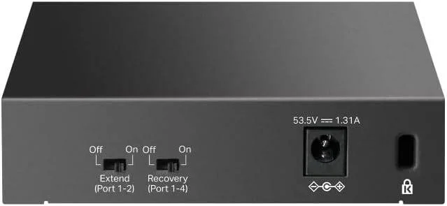 سوییچ رومیزی 5 پورت گیگابیتی TP-Link با 4 پورت PoE+، نصب آسان، بازیابی خودکار، عملکرد بی صدا | LS105GP