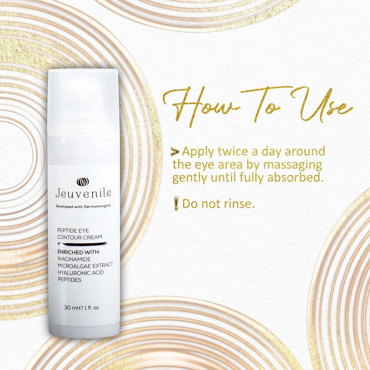 کرم دور چشم ضد چروک ژوونیل - از بین برنده پف و مراقبت ضد پیری با ماتریکسیل، پپتیدها و اسید هیالورونیک برای درمان سیاهی و پف زیر چشم | 30 میلی لیتر