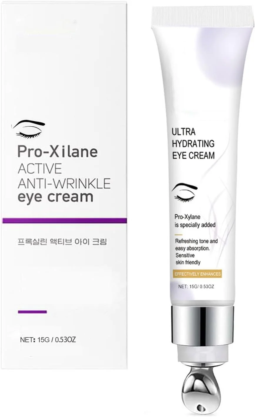 کرم سفت کننده AH8 برای لیفت و استحکام پوست دور چشم/صورت/گردن/سینه، کرم دور چشم فعال حاوی کافئین/پرو-زایلان، ضد چروک، ضد اکسیداسیون، رفع تیرگی/پف/افتادگی پوست/کیسه زیر چشم - 15 گرم