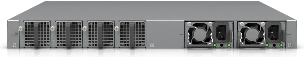 سوئیچ های رک مونت 1U اوبیکیوتی Enterprise Campus 24 PoE، دارای 24 پورت PoE، ظرفیت سوئیچینگ 460 گیگابیت بر ثانیه، نرخ ارسال 342 میلیون بسته در ثانیه، پشتیبانی از 1000 VLAN | ECS-24-PoE-EU