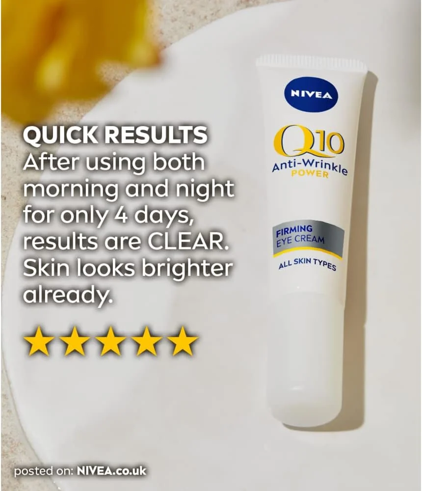 کرم دور چشم سفت کننده و ضد چروک Q10 نیوآ (15 میلی لیتر)، مراقبت از پوست ضد چروک برای از بین بردن خطوط ریز و سیاهی دور چشم، کرم مغذی دور چشم برای پوستی نرم تر و صاف تر