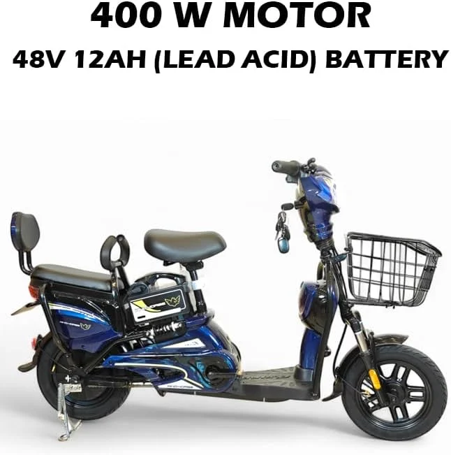 موتور برقی تحویل کالا WINDHORSE M2 با موتور 400 وات، باتری 48 ولت 12 آمپر ساعت، حداکثر سرعت 55 کیلومتر در ساعت، صندلی دو نفره، لاستیک های 16 اینچی، سبد خرید جلویی، سیستم قفل و باز کردن قفل از راه دور، فریم آلیاژ کربن
