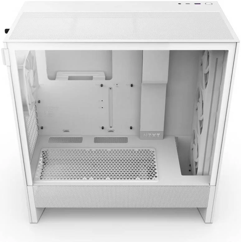 کیس مید تاور ATX جمع و جور NZXT H5 Flow RGB نسخه 2024 با جریان هوای عالی، 1 عدد فن F360 RGB Core و 1 عدد فن F120Q از پیش نصب شده، بدنه فولاد SGCC و شیشه حرارت دیده با رنگ تیره، سفید | CC-H52FW-R1 کیس مید تاور ATX جمع و جور NZXT H5 Flow RGB نسخه 2024 با جریان هوای عالی، 1 عدد فن F360 RGB Core و 1 عدد فن F120Q از پیش نصب شده، بدنه فولاد SGCC و شیشه حرارت دیده با رنگ تیره، سفید | CC-H52FW-R1