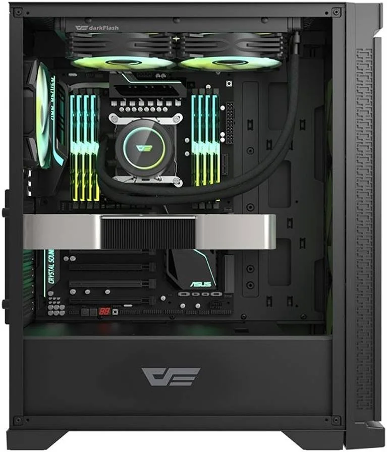 کیس کامپیوتر Darkflash DK361 ATX با 4 فن RGB، پنل جلویی مشبک شش ضلعی، پنل جانبی شیشه حرارت دیده، پشتیبانی از حداکثر 6 فن و رادیاتور 360 میلی متری، پورت USB 3.0، مشکی | DK361-B کیس کامپیوتر Darkflash DK361 ATX با 4 فن RGB، پنل جلویی مشبک شش ضلعی، پنل جانبی شیشه حرارت دیده، پشتیبانی از حداکثر 6 فن و رادیاتور 360 میلی متری، پورت USB 3.0، مشکی | DK361-B