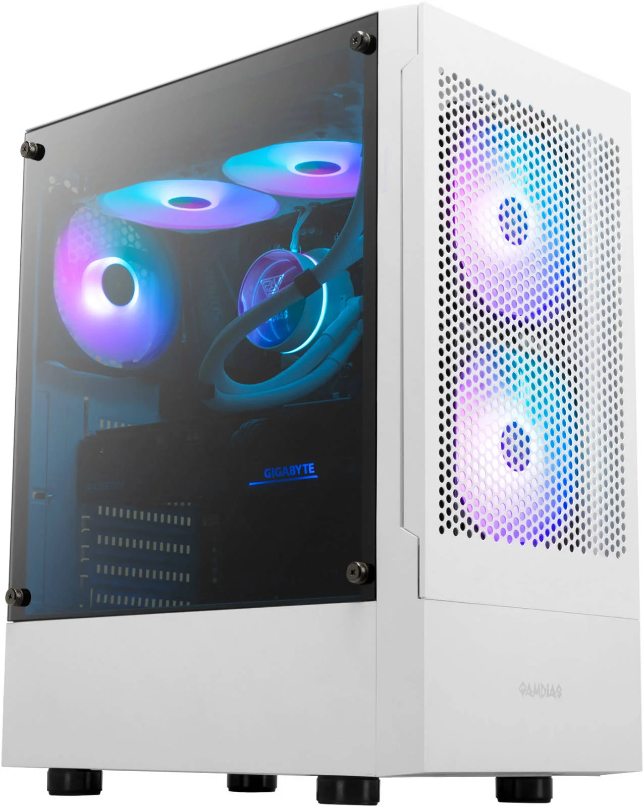 کیس کامپیوتر GAMDIAS TALOS E3 MESH RGB ATX Mid Tower، پنل شیشه ای حرارت دیده، طراحی عالی جریان هوا، پشتیبانی از رادیاتور تا 360 میلی متر و 5 فن، USB 3 / USB 2x2 / HD Audio/Fan LED Control، سفید | GD-TALOS-E3-WH-MESH کیس کامپیوتر GAMDIAS TALOS E3 MESH RGB ATX Mid Tower، پنل شیشه ای حرارت دیده، طراحی عالی جریان هوا، پشتیبانی از رادیاتور تا 360 میلی متر و 5 فن، USB 3 / USB 2x2 / HD Audio/Fan LED Control، سفید | GD-TALOS-E3-WH-MESH