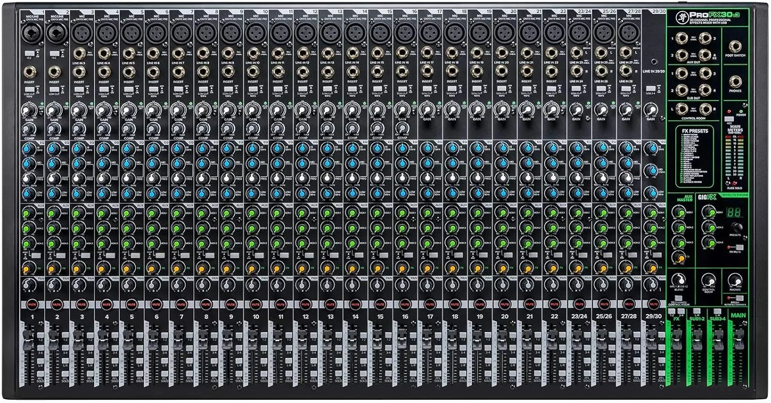 مجموعه Audiosavings: (1) میکسر حرفه ای 30 کاناله 4-باس Mackie ProFX30v3 با افکت های USB ProFX30 v3 به همراه (1) سیستم میکروفون بی سیم دوگانه دستی فلزی UHF Rockville RWM65U (2 قلم) مجموعه Audiosavings: (1) میکسر حرفه ای 30 کاناله 4-باس Mackie ProFX30v3 با افکت های USB ProFX30 v3 به همراه (1) سیستم میکروفون بی سیم دوگانه دستی فلزی UHF Rockville RWM65U (2 قلم)