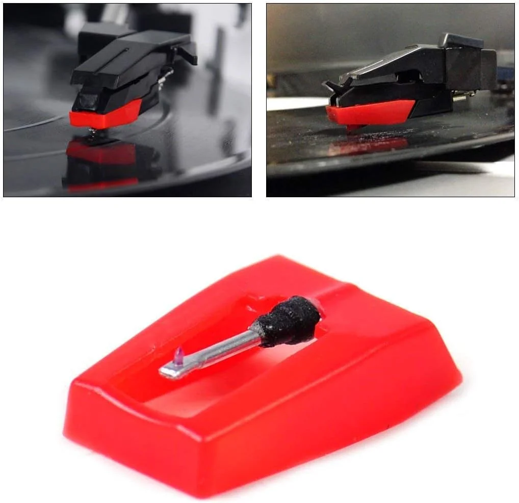 سوزن گرامافون یونیورسال، سوزن استایلوس جایگزین با نوک یاقوت سرامیکی برای گرامافون های ION Crosley Victrola Pyle و پخش کننده های صفحه وینیل LP، بسته 5 عددی (قرمز) سوزن گرامافون یونیورسال، سوزن استایلوس جایگزین با نوک یاقوت سرامیکی برای گرامافون های ION Crosley Victrola Pyle و پخش کننده های صفحه وینیل LP، بسته 5 عددی (قرمز)