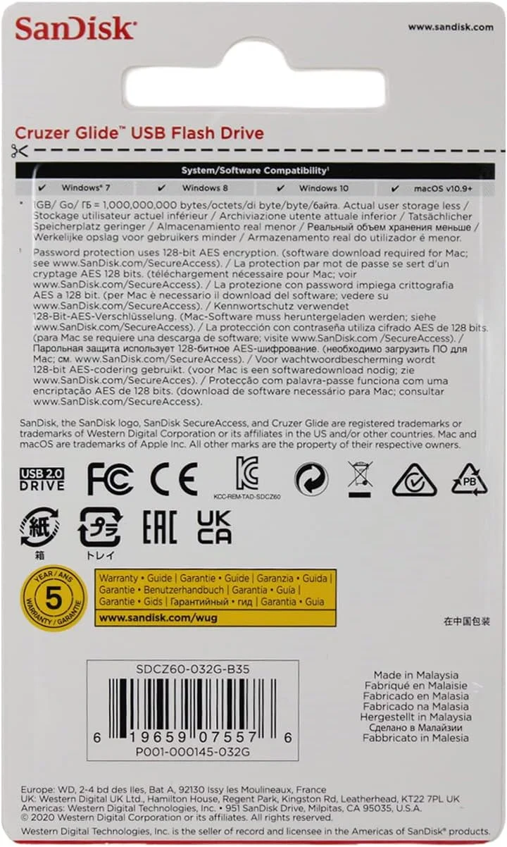 فلش مموری سندیسک کروزر گلاید CZ60 با ظرفیت 32 گیگابایت USB 2.0 مدل SDCZ60-032G-B35 فلش مموری سندیسک کروزر گلاید CZ60 با ظرفیت 32 گیگابایت USB 2.0 مدل SDCZ60-032G-B35