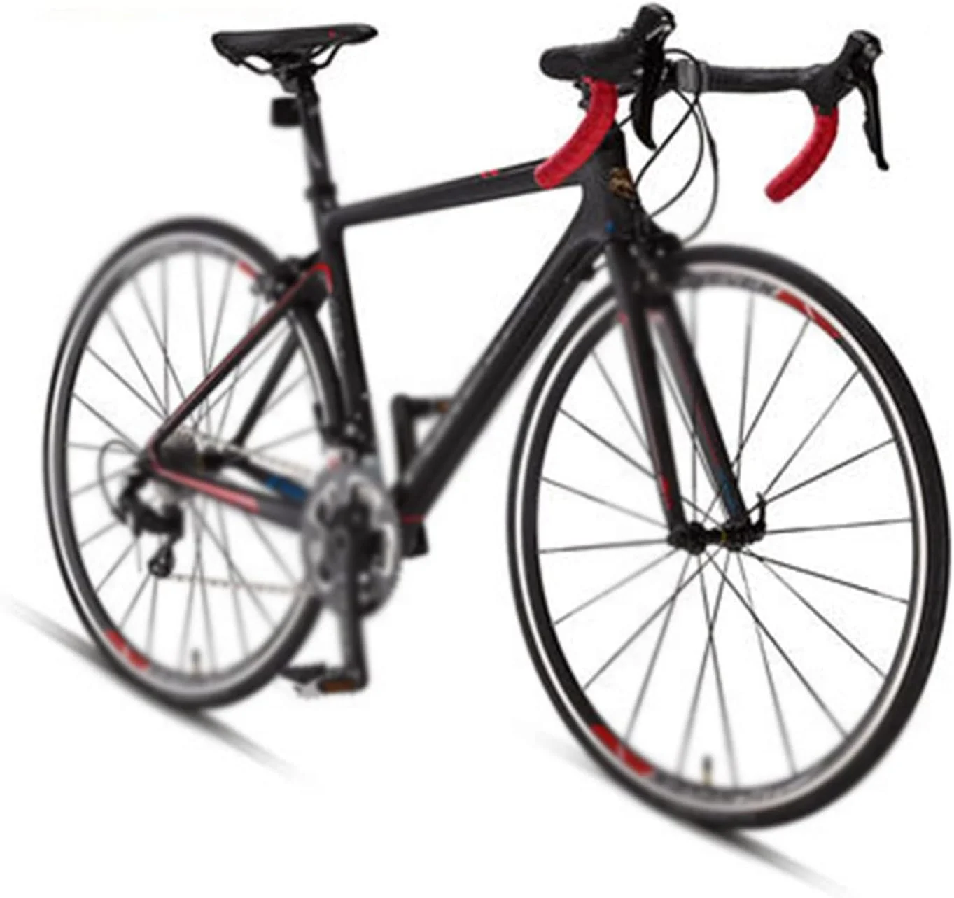 دوچرخه مسابقه ای فیبر کربنی حرفه ای، فوق سبک، مقاوم در برابر باد، سایز 700C (آبی تیره)