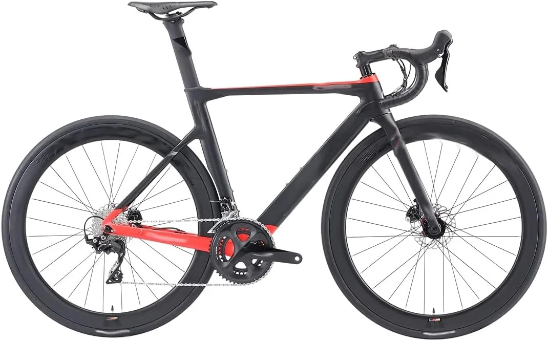 دوچرخه کورسی کربنی با ترمز دیسکی هیدرولیک و 22 دنده (Hortel)