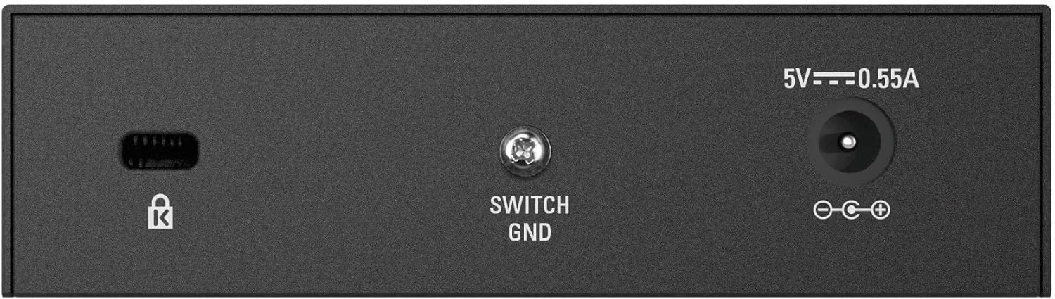 سوئیچ اترنت سریع 5 پورت D-Link DES-105 لایه 2 متال (10/100 مگابیت در ثانیه، نصب آسان Plug & Play، تنظیم خودکار MDI/MDIX، تشخیص خودکار سرعت، بدون فن)