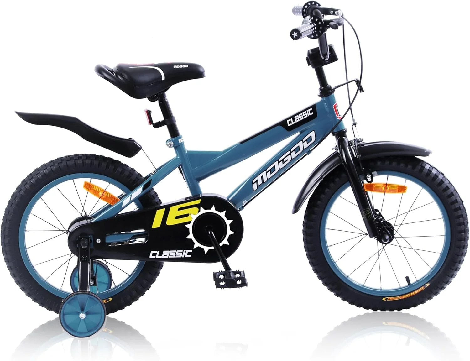 دوچرخه جاده ای کلاسیک کودکانه Mogoo برای دختران و پسران 2 تا 10 ساله، صندلی قابل تنظیم، ترمز دستی، گلگیر، سبک وزن، دوچرخه 12/14/16 اینچی با چرخ های آموزشی، 20 اینچی با پایه، هدیه برای کودکان