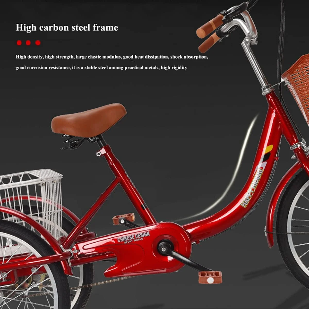 دوچرخه سه چرخ بزرگسال، سه چرخه کروز با سبد عقب برای سگ ها یا مواد غذایی، دوچرخه ورزشی هیبریدی 7 سرعته برای زنان و مردان دوچرخه سه چرخ بزرگسال، سه چرخه کروز با سبد عقب برای سگ ها یا مواد غذایی، دوچرخه ورزشی هیبریدی 7 سرعته برای زنان و مردان