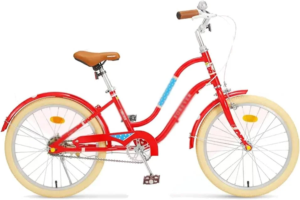 دوچرخه دانش آموزی نوجوان، تک سرعته، ایمنی ترمز دوبل جلو و عقب، فریم فولادی کربنی با ارتفاع کم