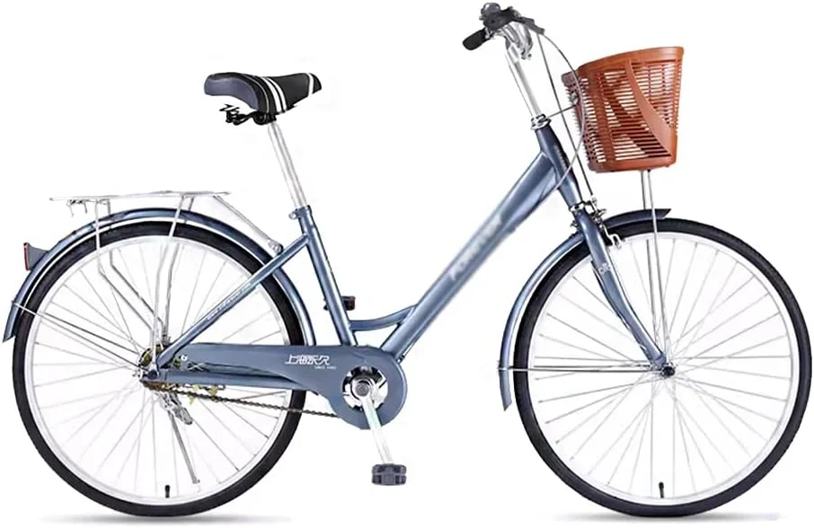 دوچرخه پدالی با ارتفاع کم، جعبه زنجیر محافظ + سبد با ظرفیت بزرگ، دوچرخه رفت و آمد دانشجویی مناسب تمام سطوح