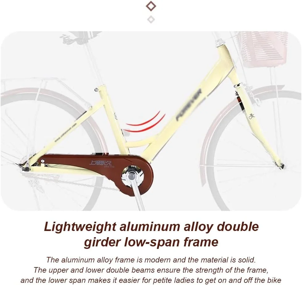 دوچرخه پدالی با ارتفاع کم، جعبه زنجیر محافظ + سبد با ظرفیت بزرگ، دوچرخه رفت و آمد دانشجویی مناسب تمام سطوح دوچرخه پدالی با ارتفاع کم، جعبه زنجیر محافظ + سبد با ظرفیت بزرگ، دوچرخه رفت و آمد دانشجویی مناسب تمام سطوح