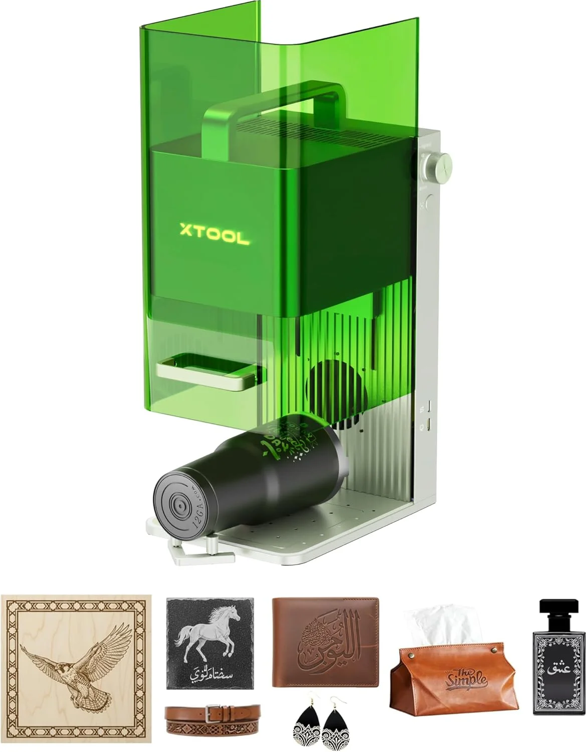 دستگاه حکاکی لیزری دیودی 10 واتی xTool F1 Lite، سرعت رعد و برق 4000 میلی متر بر ثانیه، دستگاه حکاکی لیزری قابل حمل Ultra HD برای چوب، چرم، اکریلیک، شیشه و موارد دیگر