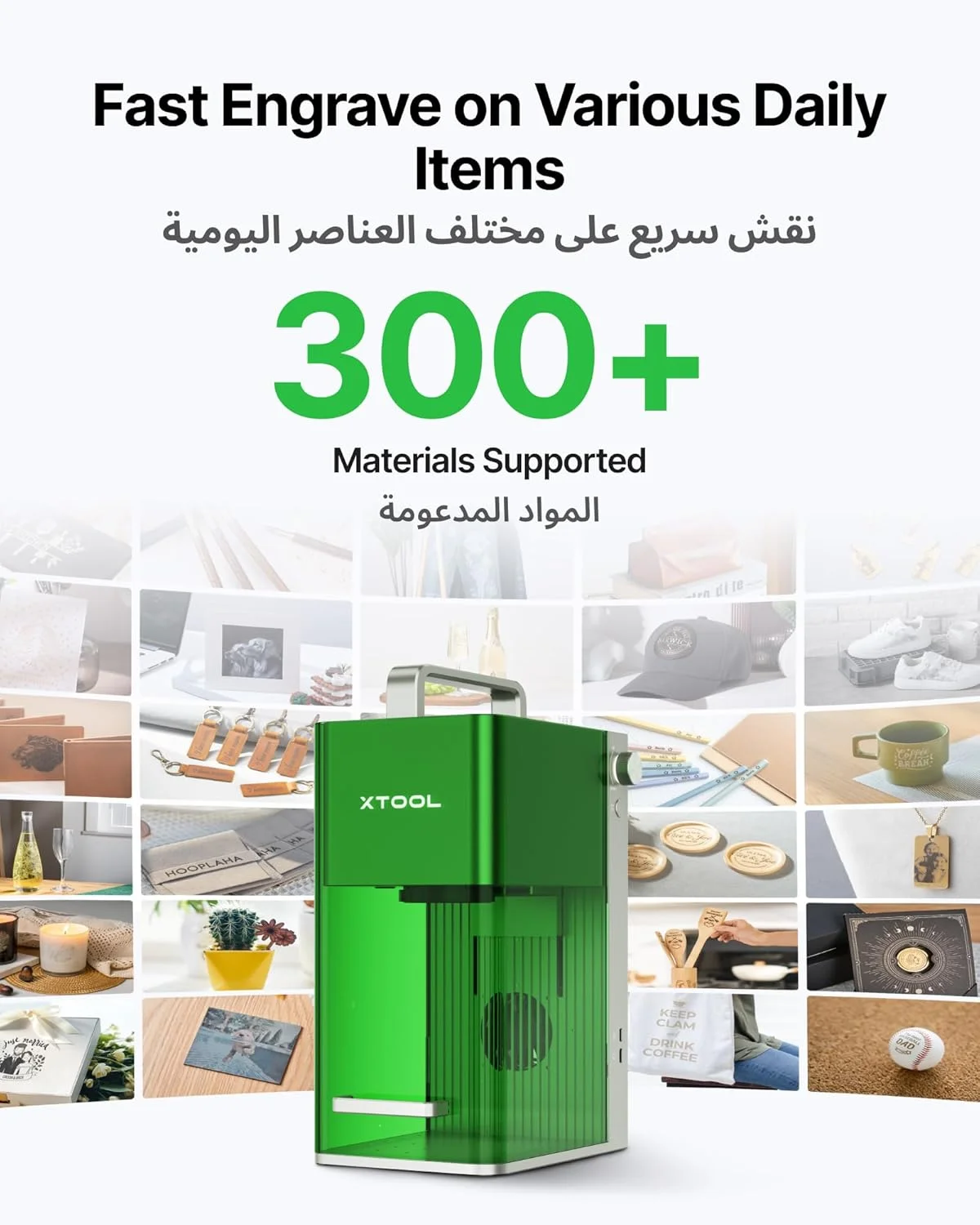 دستگاه حکاکی لیزری دیودی 10 واتی xTool F1 Lite، سرعت رعد و برق 4000 میلی متر بر ثانیه، دستگاه حکاکی لیزری قابل حمل Ultra HD برای چوب، چرم، اکریلیک، شیشه و موارد دیگر