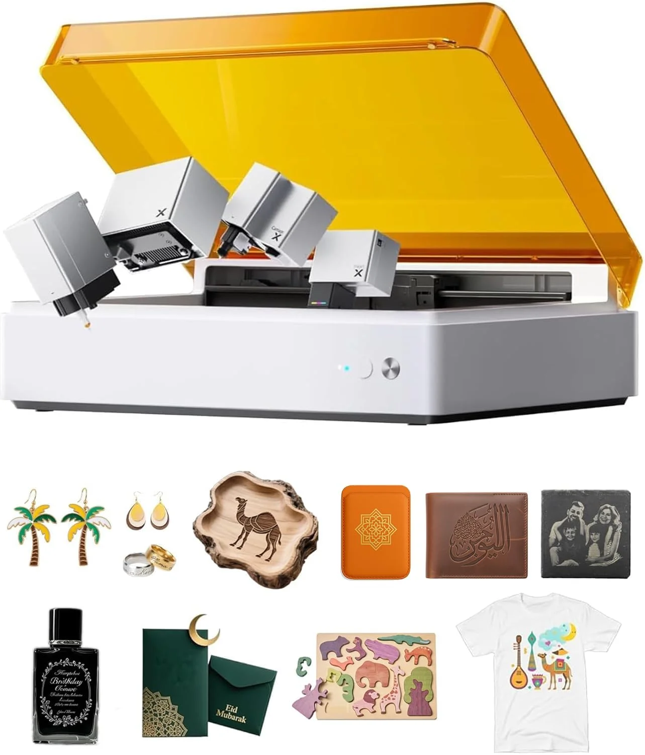 دستگاه چندکاره xTool M1 Ultra 4-in-1: حکاکی لیزری 10 واتی، چاپ جوهرافشان، برش تیغه ای، طراحی با قلم، استفاده آسان بر روی بیش از 1000 متریال، دستگاه همه کاره برای هدایای DIY، کسب و کارهای کوچک، صنایع دستی خانگی