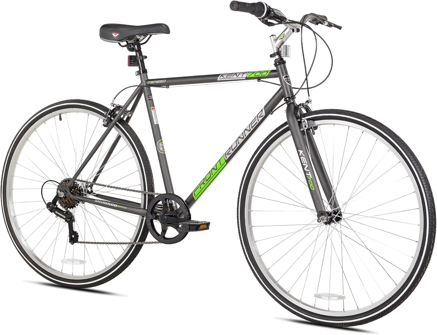 دوچرخه هیبریدی Kent Front Runner، 700C، سفید، 21.25 اینچ/تک سایز