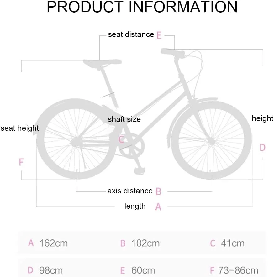 دوچرخه سبک وزن فشن، دوچرخه پرنسسی رترو 24 اینچی، دوچرخه رفت و آمد برای دانش آموزان به مدرسه، مناسب برای 145-175 سانتی متر دوچرخه سبک وزن فشن، دوچرخه پرنسسی رترو 24 اینچی، دوچرخه رفت و آمد برای دانش آموزان به مدرسه، مناسب برای 145-175 سانتی متر