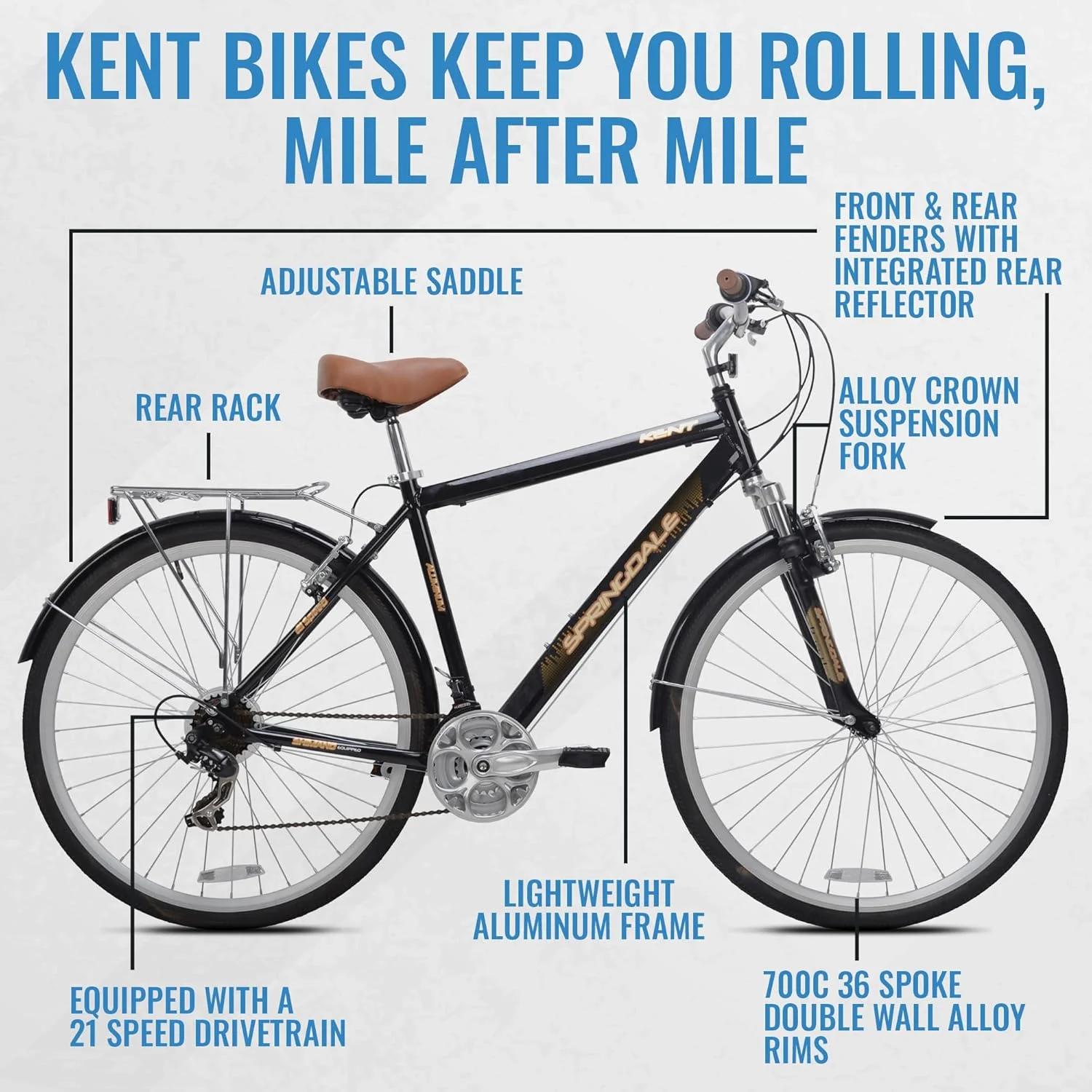 دوچرخه های هیبریدی بین المللی Kent Springdale دوچرخه های هیبریدی بین المللی Kent Springdale