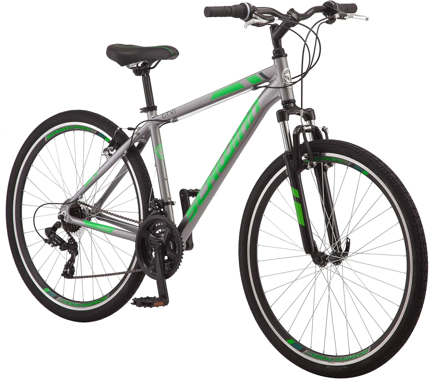 دوچرخه هیبریدی بزرگسالان Schwinn GTX، دوچرخه دو منظوره، فریم آلومینیومی 16-20 اینچی، رنگ های متنوع