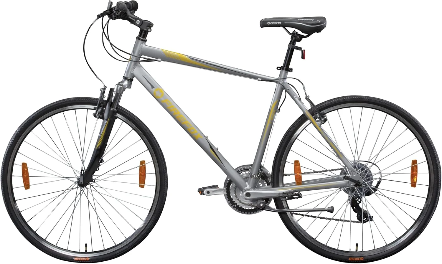 دوچرخه هیبریدی فایرفاکس Road Runner Pro V -700C با 21 دنده (نقره ای مات و خاکستری) | سایز فریم: 18 اینچ دوچرخه هیبریدی فایرفاکس Road Runner Pro V -700C با 21 دنده (نقره ای مات و خاکستری) | سایز فریم: 18 اینچ