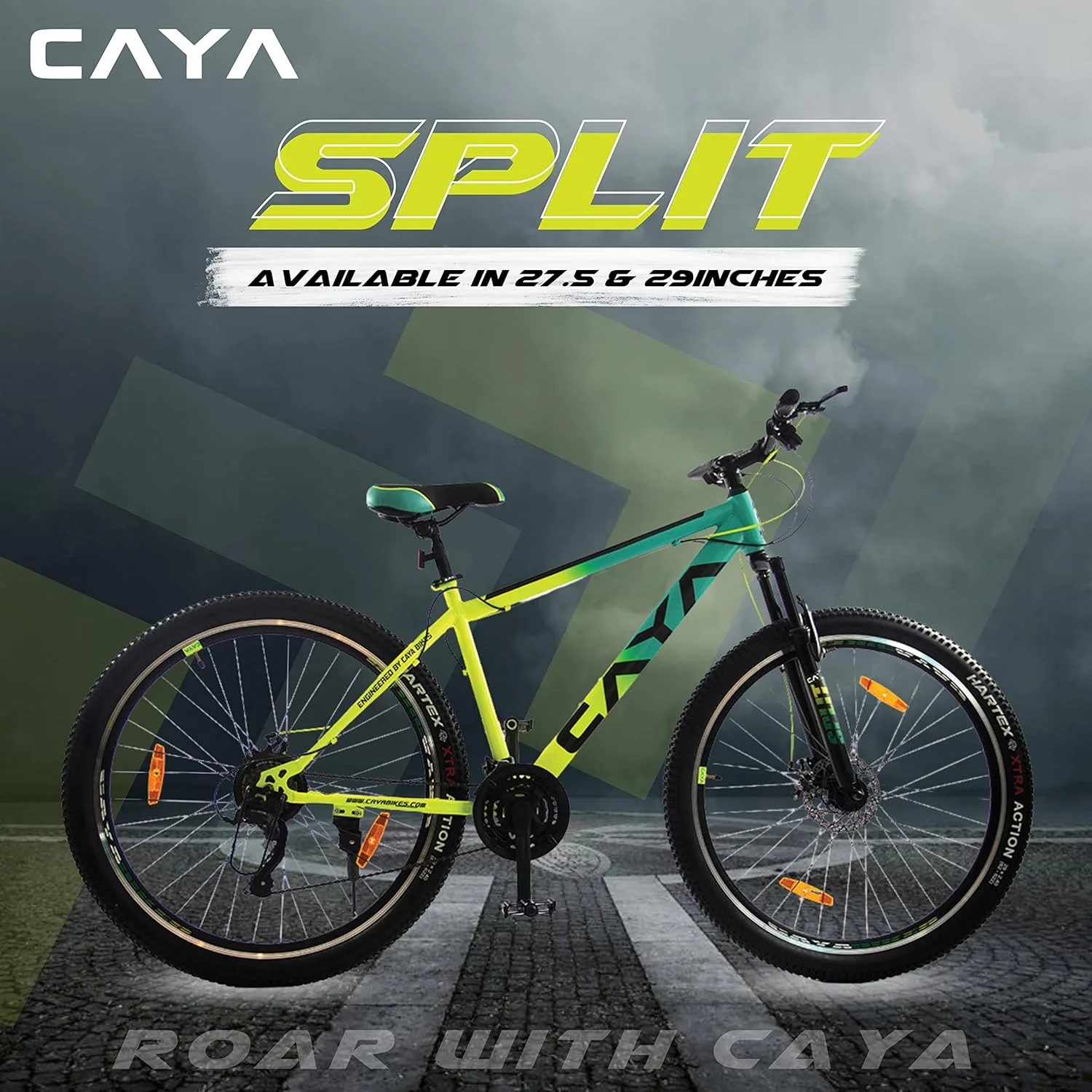 دوچرخه 29 اینچی CAYA مدل Split با ترمز دیسکی و سیستم تعلیق (سبزآبی/سبز فلورو) | مناسب برای: بزرگسالان بالای 14 سال | سایز فریم: 18.5 اینچ | قد مناسب: 183 سانتی متر و بالاتر | دوچرخه جاده ای یونیسکس | 90% مونتاژ شده دوچرخه 29 اینچی CAYA مدل Split با ترمز دیسکی و سیستم تعلیق (سبزآبی/سبز فلورو) | مناسب برای: بزرگسالان بالای 14 سال | سایز فریم: 18.5 اینچ | قد مناسب: 183 سانتی متر و بالاتر | دوچرخه جاده ای یونیسکس | 90% مونتاژ شده