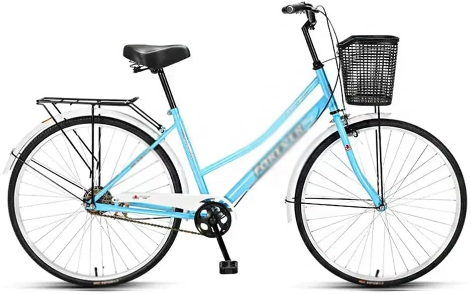 دوچرخه های رفت و آمد بزرگسالان، سبدهای توری بزرگ، تک سرعته، دوچرخه های هیبریدی دوگانه، خرید و خواربار