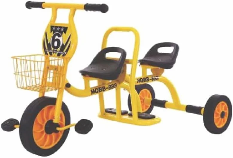 سه چرخه کودک RBW TOYS مناسب کودکان 3 سال به بالا، سه چرخه مهد کودک با صندلی سرنشین، سه چرخه تاندم بزرگ با چرخ های لاستیکی بدون نیاز به باد، تجهیزات بازی در فضای باز کودکان