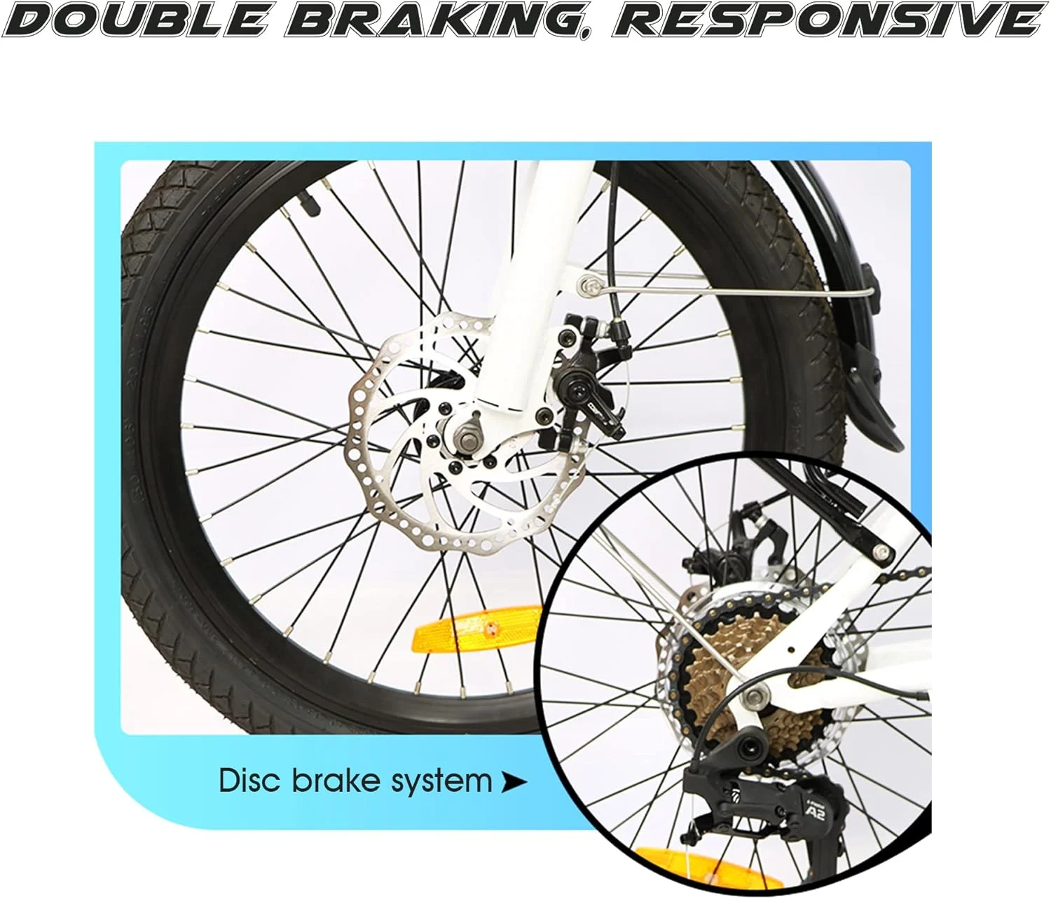 دوچرخه تاندم - دوچرخه تاندم تاشو شهری، دوچرخه ساحلی تاندم تاشو بزرگسال قابل تنظیم 7 سرعته، CE FCC CCC (مشکی)