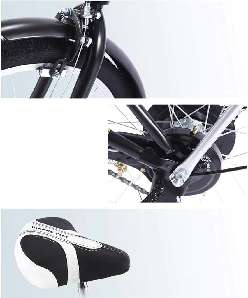 دوچرخه تاشو دنده ای مناسب آقایان و بانوان، دانشجویان، رفت و آمد شهری، دوچرخه ورزشی فضای باز با سبد (رنگ: صورتی)