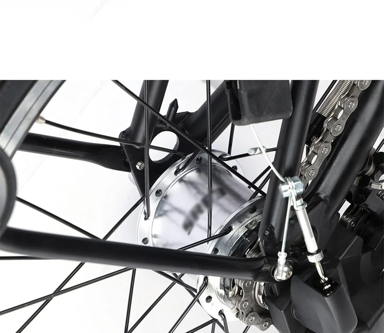 دوچرخه کوهستان، دوچرخه تاشو موجود با رینگ های جلو و عقب تاشو سه رنگ