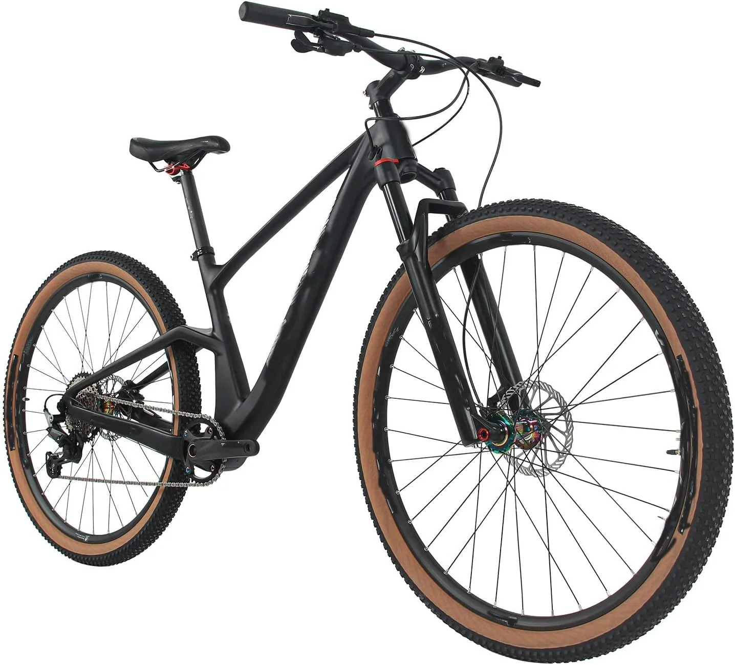 دوچرخه کوهستان کربنی با دنده های سرعتی، تنه کربنی BOOST، ترمز دیسکی محور Thru و دوشاخ تعلیق، دوچرخه کامل